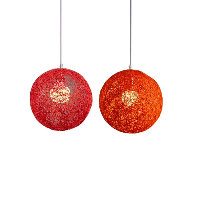 Hot 2 Pcs Rattan And Hemp Ball Chandelier Individual Creativity Spherical Rattan Nest Lampshade, Orange & Red
Hot 2 Pcs Rattan And Hemp Ball Chandelier Individual Creativity Spherical Rattan Nest Lampshade, Orange & Red