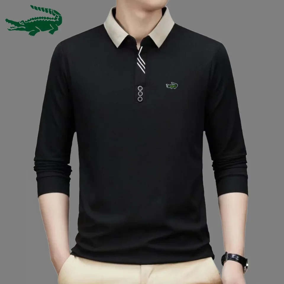 Embroidered CARTELO Brand POLO Shirt Half Button Men's Long Sleeved T-shirt Sports Casual Breathable Bottom Shirt
Embroidered CARTELO Brand POLO Shirt Half Button Men's Long Sleeved T-shirt Sports Casual Breathable Bottom Shirt