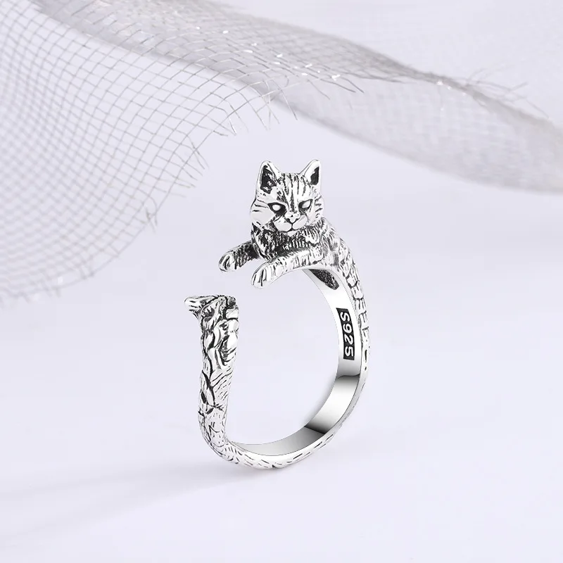 Vintage Cat Ring Men and Women Hip Hop Thai Silver Chaoren Jewelry Fashion Animal Ring Party Fish Hand Jewelry Wholesale
Vintage Cat Ring Men and Women Hip Hop Thai Silver Chaoren Jewelry Fashion Animal Ring Party Fish Hand Jewelry Wholesale