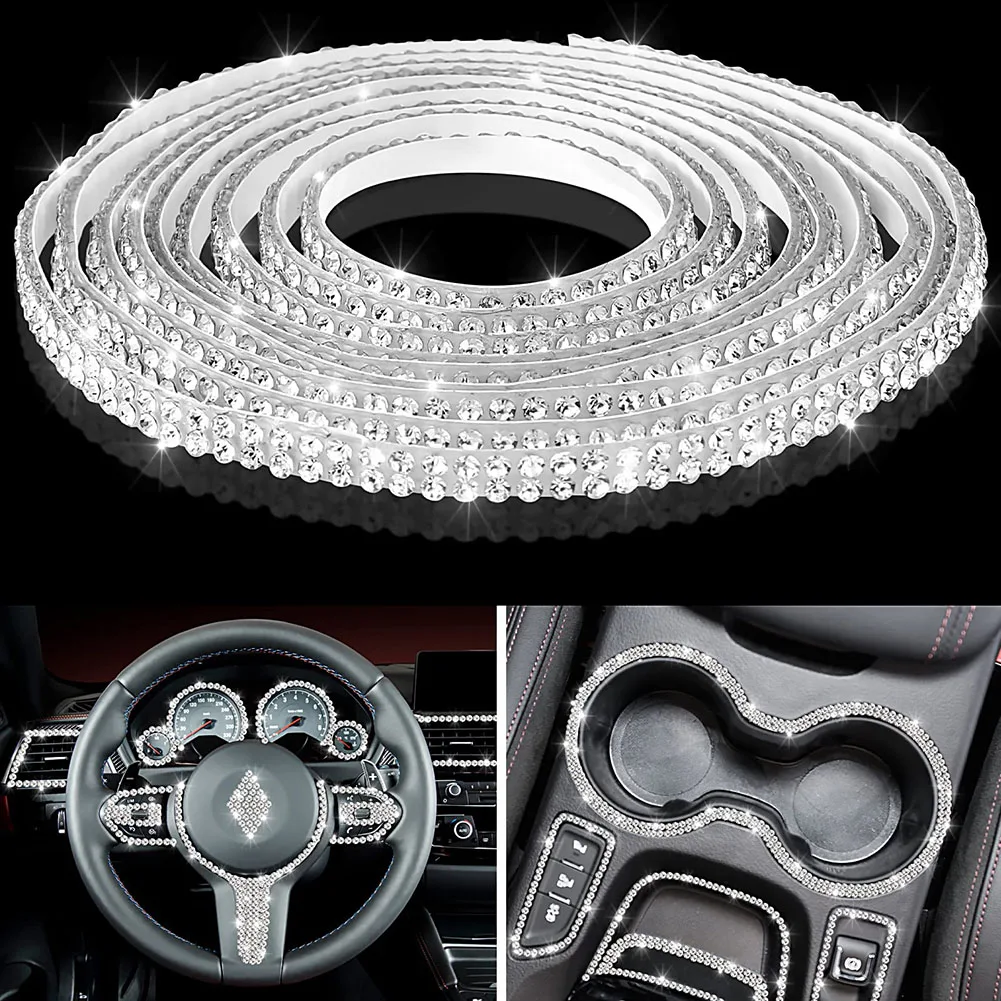 Crystal Sticker Rhinestones Soft Strips Universal Waterproof 1 Roll 1Yard 4.5 Meters Auto Parts Car Accessories
Crystal Sticker Rhinestones Soft Strips Universal Waterproof 1 Roll 1Yard 4.5 Meters Auto Parts Car Accessories