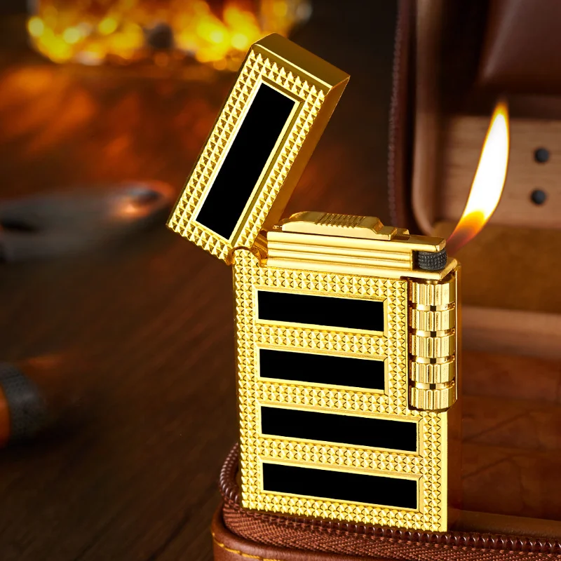 Classic Retro Sideslip Grinding Wheel Open Fire Lighter Metal Langsheng Butane Inflatable Lighter High End Smoking Accessories
Classic Retro Sideslip Grinding Wheel Open Fire Lighter Metal Langsheng Butane Inflatable Lighter High End Smoking Accessories