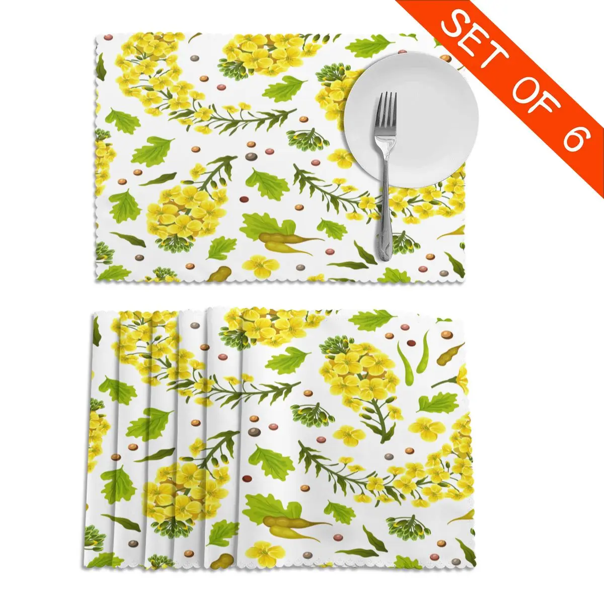 Набор из 6 цветов, столовые приборы из браслы канолы, коврик для обеденного стола, аксессуары для кухни, коврик для чашки, вина
Набор из 6 цветов, столовые приборы из браслы канолы, коврик для обеденного стола, аксессуары для кухни, коврик для чашки, вина