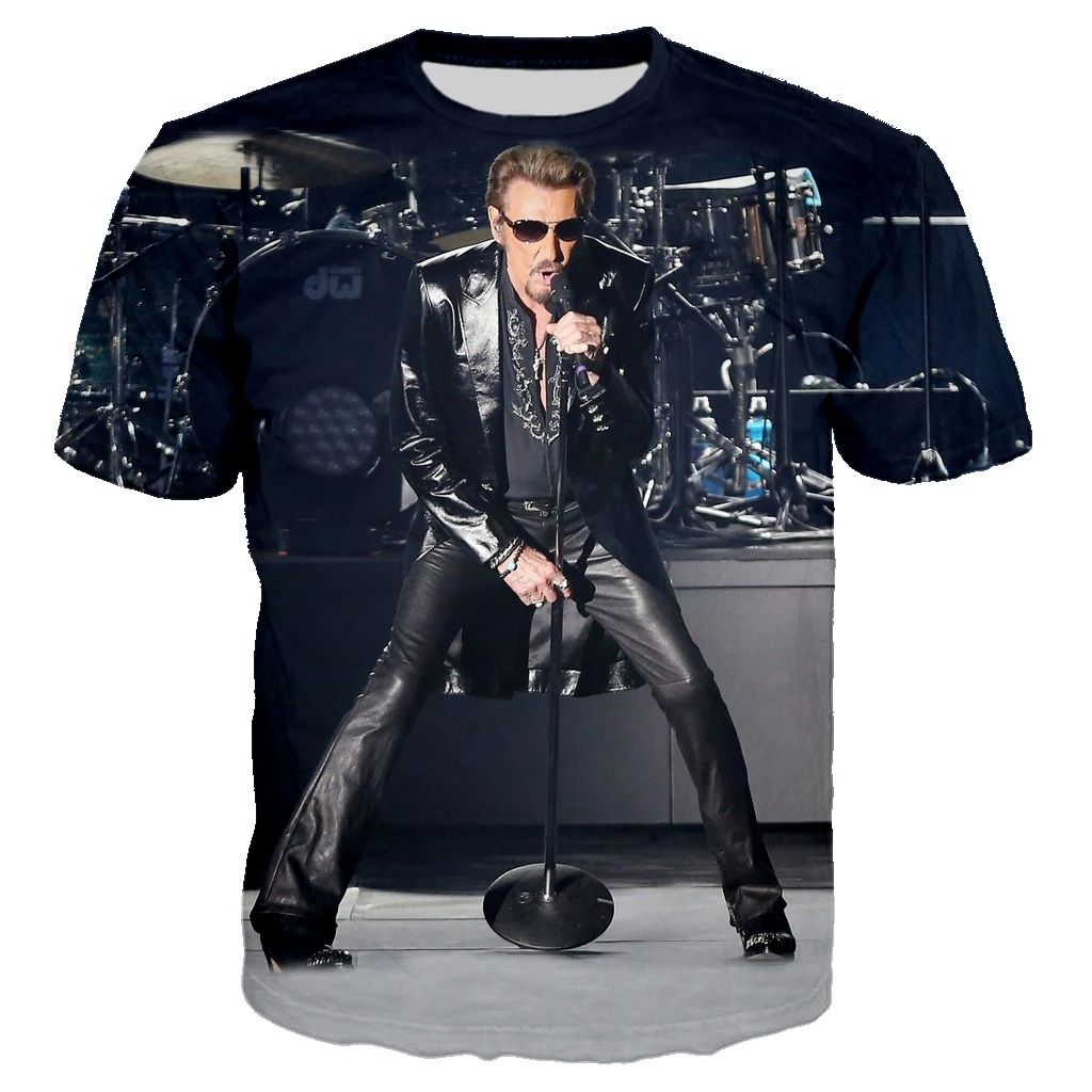 New Johnny Hallyday T-Shirts Lengandary Frence Singer 3D Print Streetwear Men Women Fashion Oversized T Shirt Tees Tops Clothing
New Johnny Hallyday T-Shirts Lengandary Frence Singer 3D Print Streetwear Men Women Fashion Oversized T Shirt Tees Tops Clothing