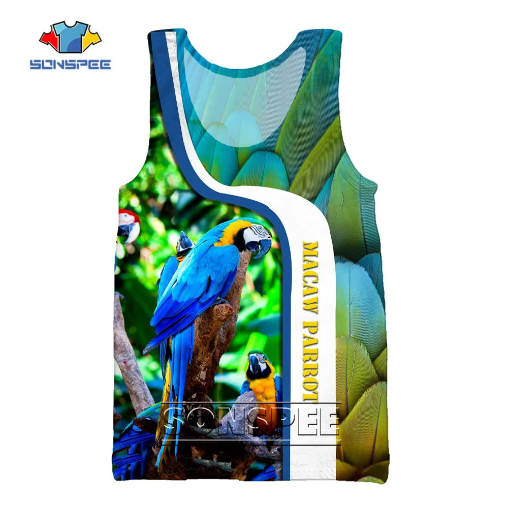 SONSPEE Kawaii Funny Animal Parrot 3D Printed Tank Tops Street Fashion Couple Suits Sleeveless Vest Fitness Bodybuilding Clothes
SONSPEE Kawaii Funny Animal Parrot 3D Printed Tank Tops Street Fashion Couple Suits Sleeveless Vest Fitness Bodybuilding Clothes