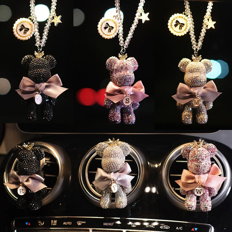 Cartoon Diamond Crystal Bow Gloomy Bear Car Pendant Mirror Hanging Ornaments Bling Car Interior Decoration Women Accessories
Cartoon Diamond Crystal Bow Gloomy Bear Car Pendant Mirror Hanging Ornaments Bling Car Interior Decoration Women Accessories