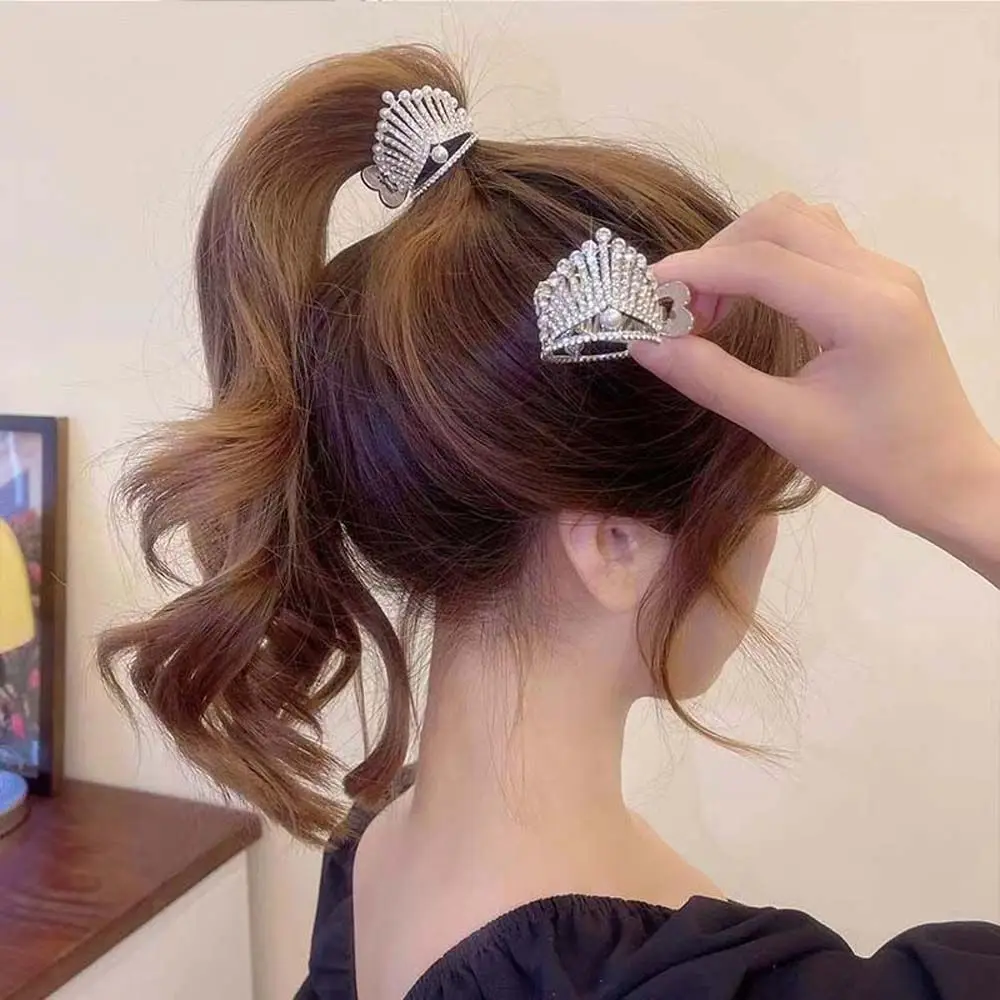 

Korean Style Hairpin High Ponytail Crab Crowns Ponytail Clip Women's Hair Claw Pearl Ponytail Barrette Ponytail Hair Catch