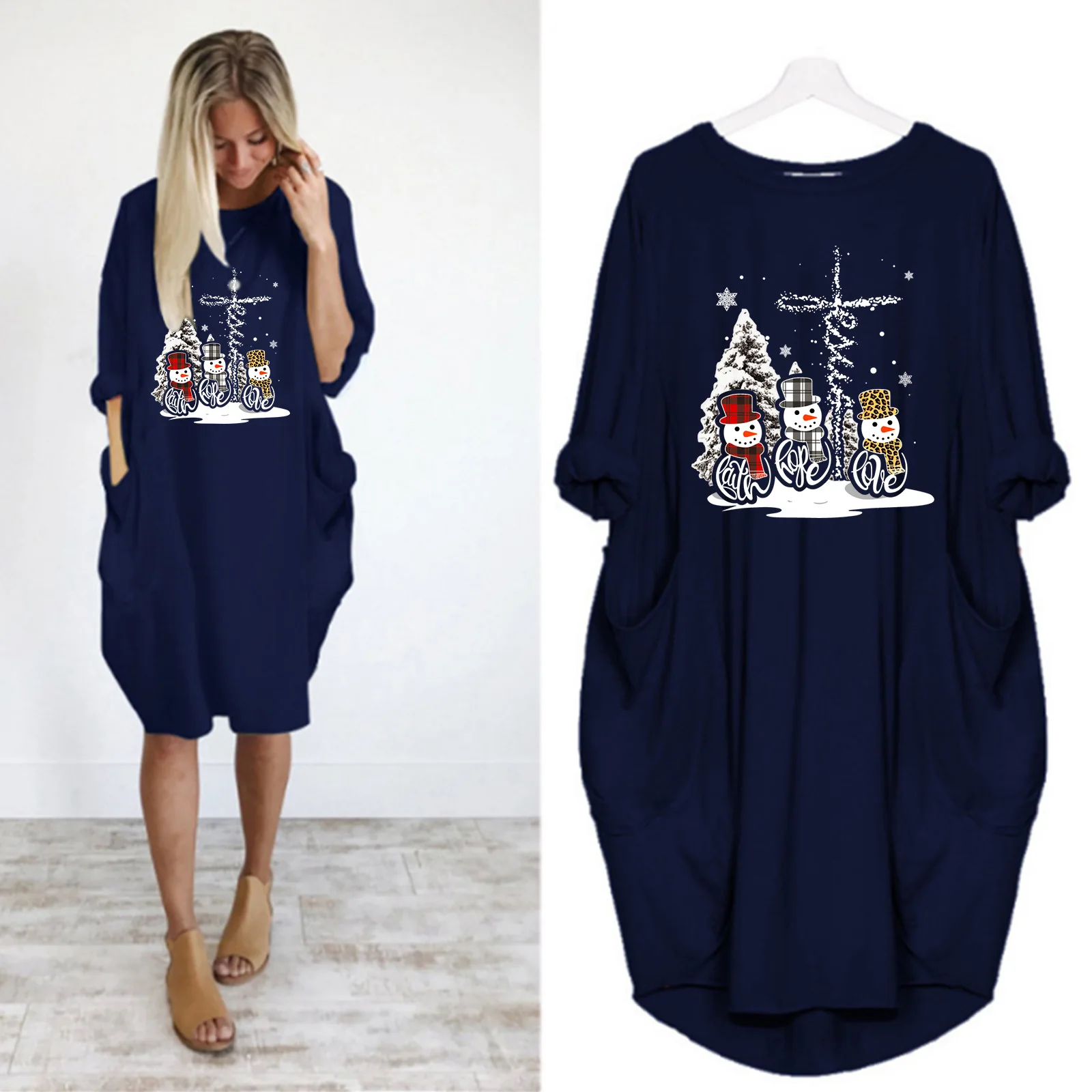 Women Clothing Y2K Europe and the United States New in Round Neck Long Sleeve Christmas Snowman Print Casual Women's Dresses
Women Clothing Y2K Europe and the United States New in Round Neck Long Sleeve Christmas Snowman Print Casual Women's Dresses