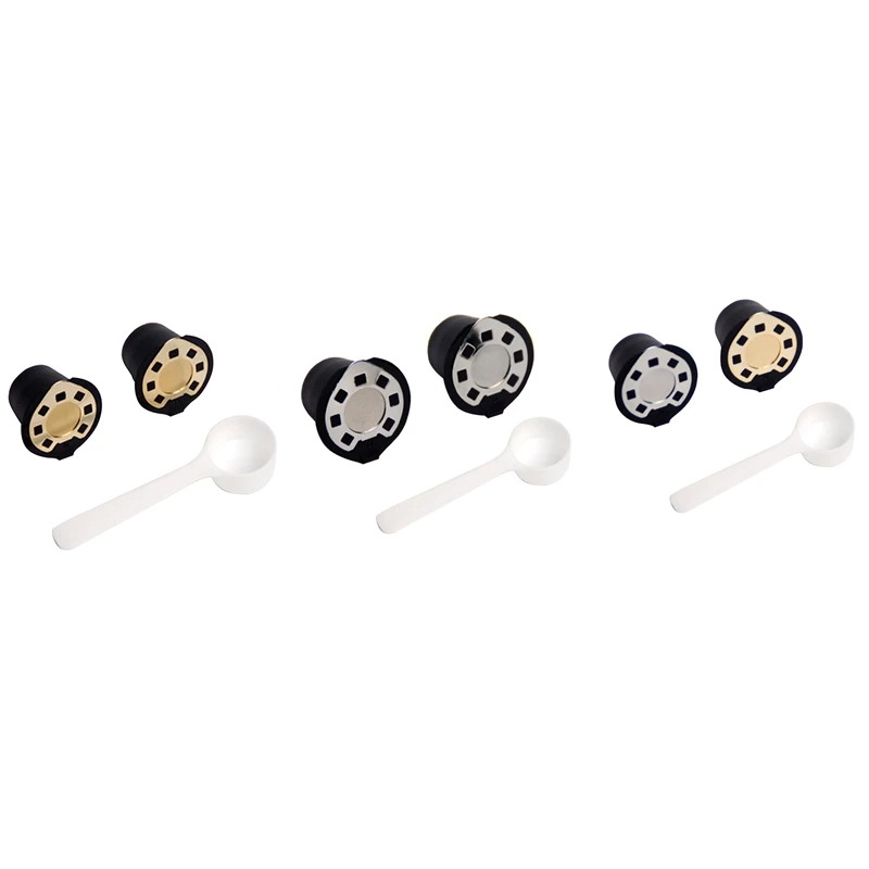 Многоразовая капсула с фильтром для кофе, с металлической крышкой и ложкой
Многоразовая капсула с фильтром для кофе, с металлической крышкой и ложкой