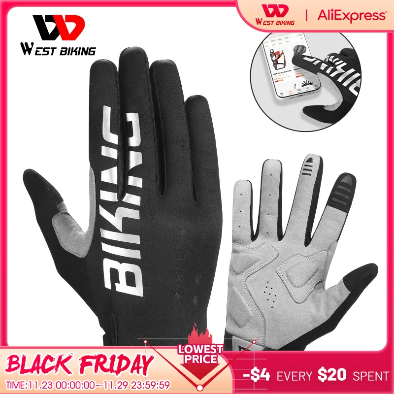 WEST BIKING Bicycle Gloves Touch Screen Anti Slip Breathable Cycling Gloves Shockproof Reflective Full Finger Motorcycle Gloves
WEST BIKING Bicycle Gloves Touch Screen Anti Slip Breathable Cycling Gloves Shockproof Reflective Full Finger Motorcycle Gloves
