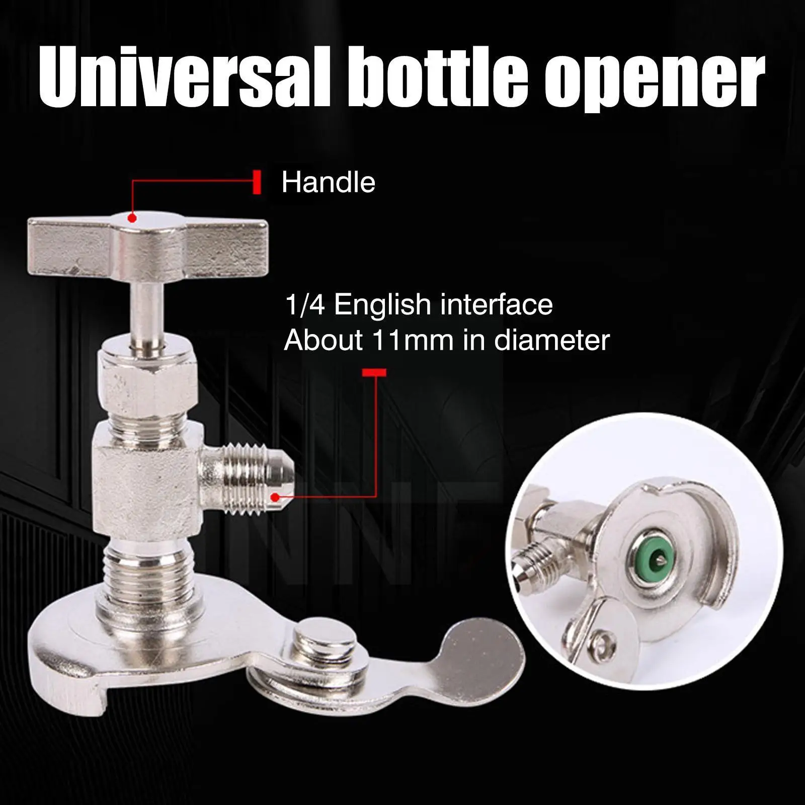 Universal Refrigerant Bottle Opener 1/4 SAE Valve Tools Air R22 Refrigerator Conditioner Tap R134a Tools Opener Fluorinatio O7I5
Universal Refrigerant Bottle Opener 1/4 SAE Valve Tools Air R22 Refrigerator Conditioner Tap R134a Tools Opener Fluorinatio O7I5