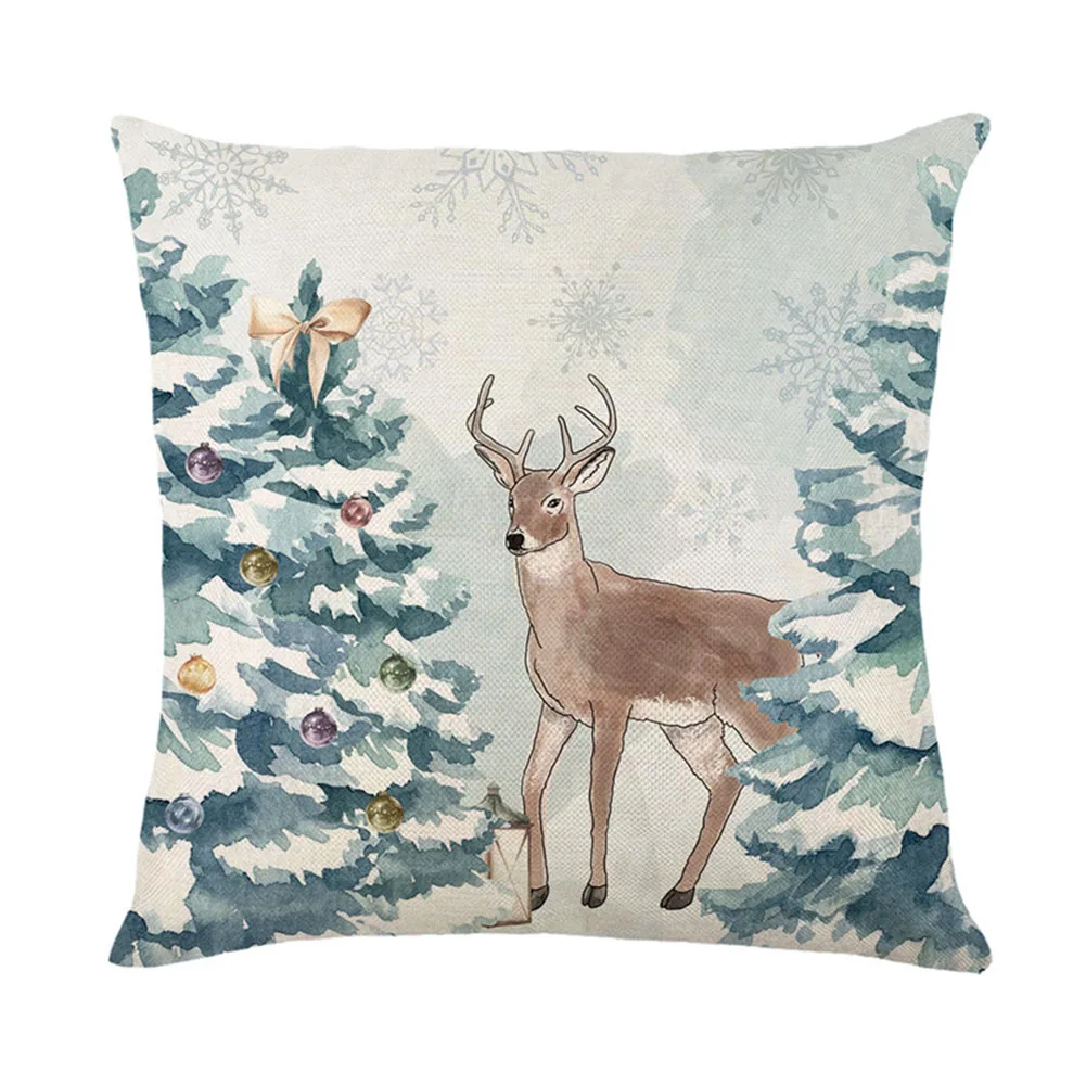 Festive Pillow Cover Christmas Home Decoration Linen Material Square Shape Ideal for Car Sofa Chair and Bed
Festive Pillow Cover Christmas Home Decoration Linen Material Square Shape Ideal for Car Sofa Chair and Bed