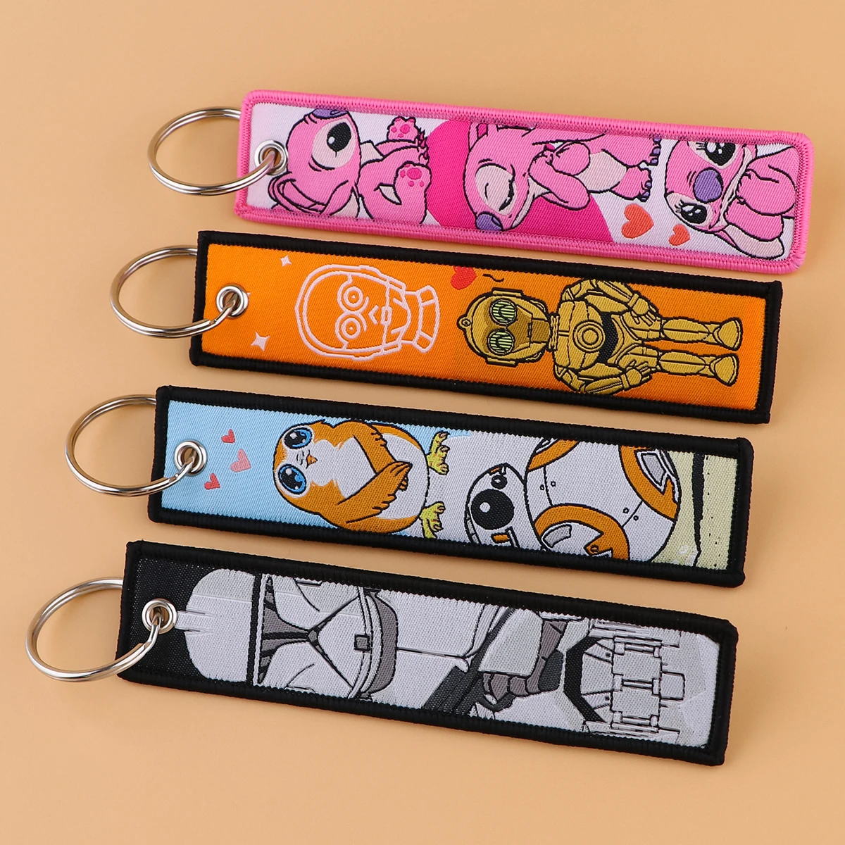 Cute Stitch Embroidered Keys Tag Keychains Fashion Jet Tag for Keyring Car Keys Key Ring Jewelry Accessories Gifts
Cute Stitch Embroidered Keys Tag Keychains Fashion Jet Tag for Keyring Car Keys Key Ring Jewelry Accessories Gifts