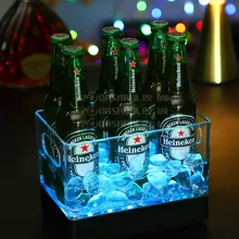 Luminous Ice Champagne Ice Bucket LED Transparent Acrylic Beer Bar Attracts Customers Gathering Carnival Christmas Festival