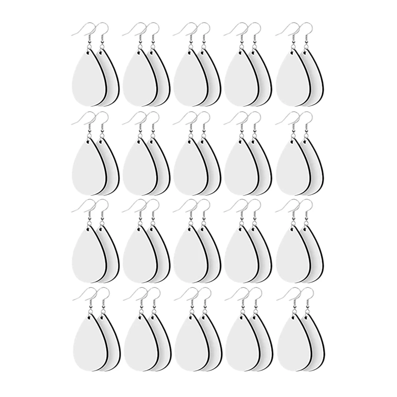 40 Pieces Sublimation Blank Earrings, Sublimation Printing Earrings Unfinished Teardrop Heat Transfer Earring Pendant
40 Pieces Sublimation Blank Earrings, Sublimation Printing Earrings Unfinished Teardrop Heat Transfer Earring Pendant