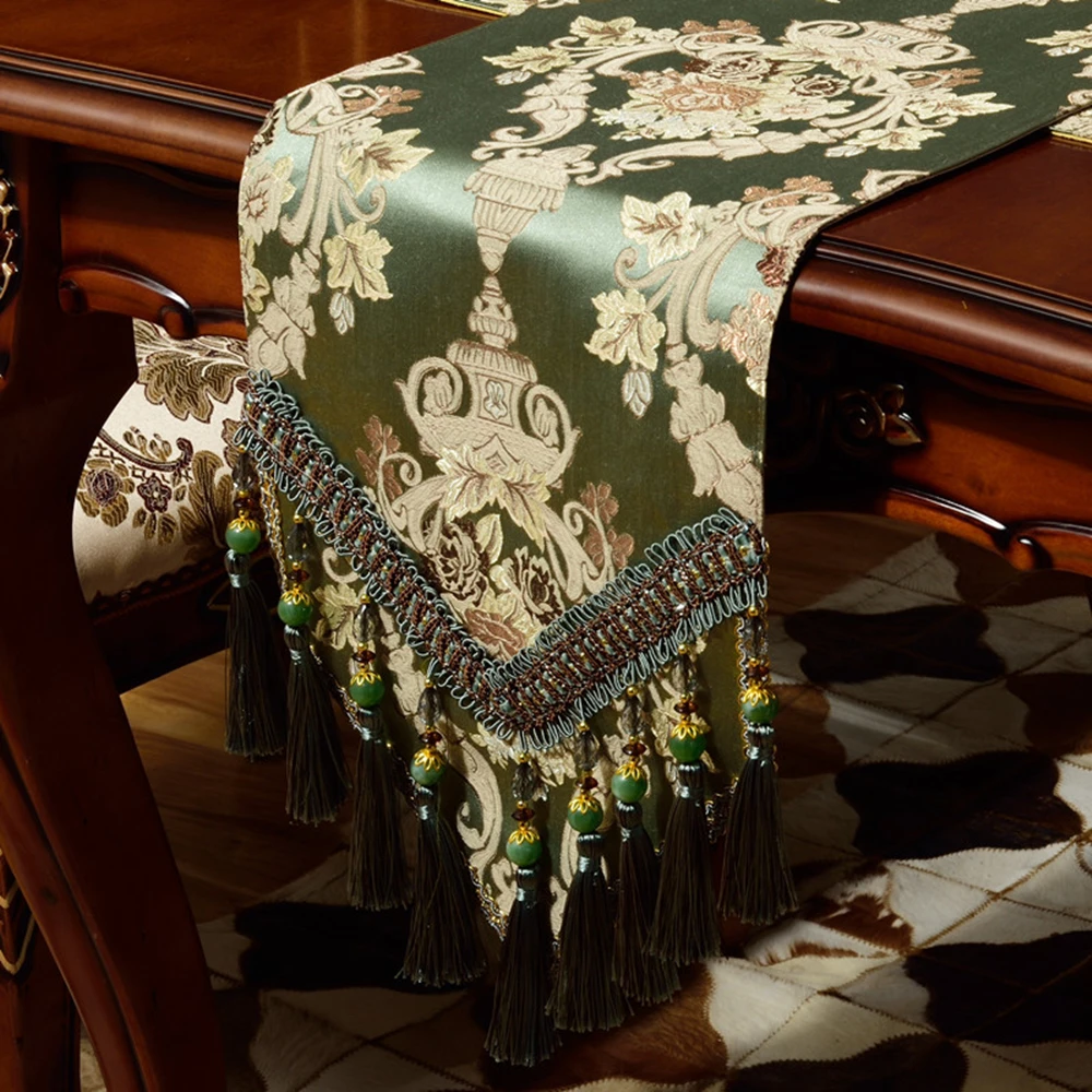 European Luxury Table Runner Exquisite Jacquard Embroider Table Flag High Quality Tablecloth Table Mat for Kitchen Dining Table
European Luxury Table Runner Exquisite Jacquard Embroider Table Flag High Quality Tablecloth Table Mat for Kitchen Dining Table