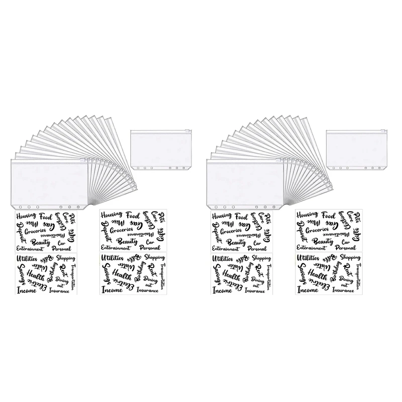 48X A6 Binder Pockets Zipper Folders With Cash Envelope Labels Stickers Budget Envelopes Labels
48X A6 Binder Pockets Zipper Folders With Cash Envelope Labels Stickers Budget Envelopes Labels