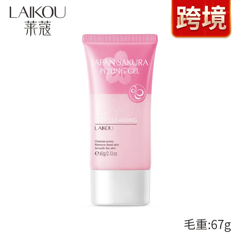 LAIKOU Exfoliating Face Scrub Peeling Gel Moisturizing Whitening Sakura Japan Remove Blackhead Acne Detoxifies & Clean All Skin 
LAIKOU Exfoliating Face Scrub Peeling Gel Moisturizing Whitening Sakura Japan Remove Blackhead Acne Detoxifies & Clean All Skin