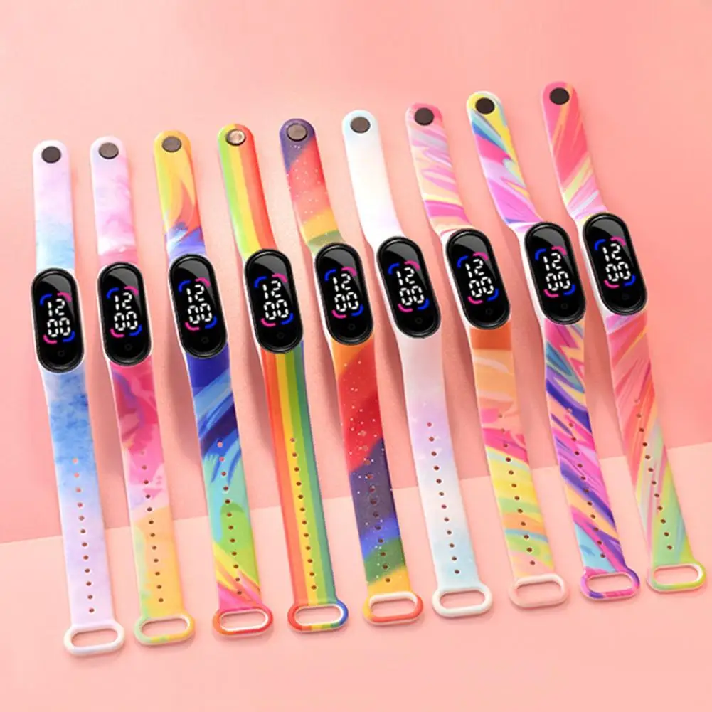 Electronic Watch LED Multifunctional Waterproof Time Display Large Digits Colorful Silicone Watchband Sports Bracelet for Kids
Electronic Watch LED Multifunctional Waterproof Time Display Large Digits Colorful Silicone Watchband Sports Bracelet for Kids