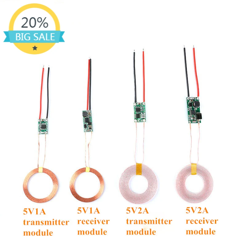 5V 1A/2A Wifi Wireless Charger Module Power Supply Transmitter Receiver Board DIY
5V 1A/2A Wifi Wireless Charger Module Power Supply Transmitter Receiver Board DIY