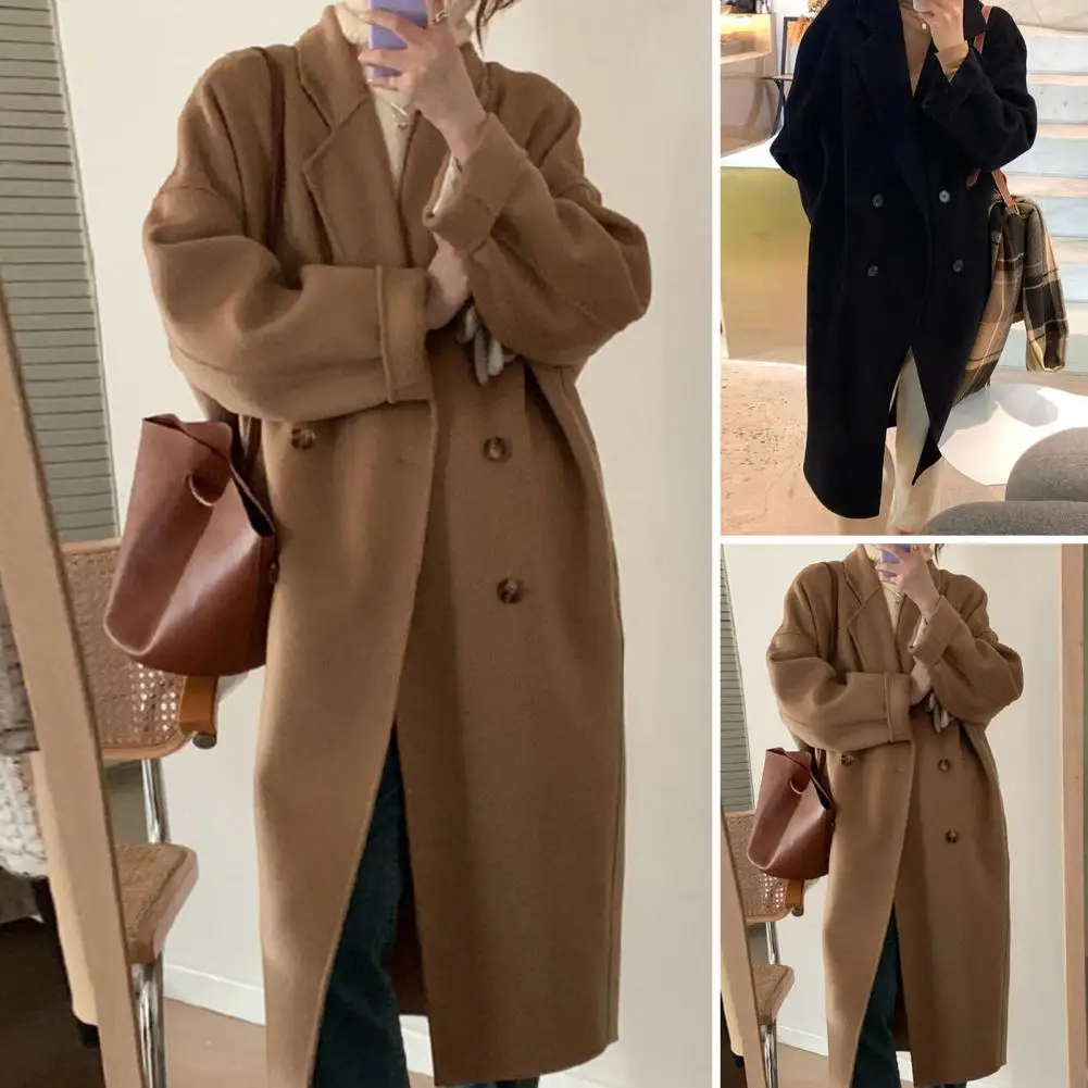 Women Long Woolen Windbreaker Trench Coat Korean Loose Fashion Single-breasted Lapel Female Autumn Winter Warm Lady Overcoats
Women Long Woolen Windbreaker Trench Coat Korean Loose Fashion Single-breasted Lapel Female Autumn Winter Warm Lady Overcoats