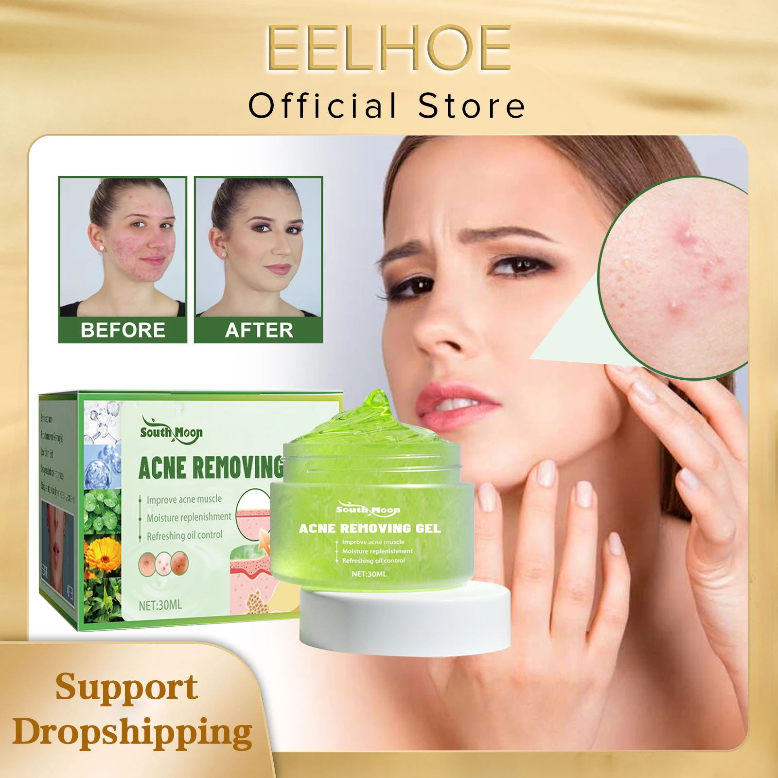 Acne Removal Gel Nature Effective Pimple Remover Fade Acne Marks Scars Improves Pits Oil Control Moisturizing Anti Acne Products
Acne Removal Gel Nature Effective Pimple Remover Fade Acne Marks Scars Improves Pits Oil Control Moisturizing Anti Acne Products