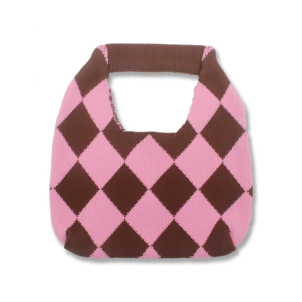 Female Vintage Crochet Medium Size Soft Portable Pouch Bag 2023 Stylish Diamonds Korean Japan Fashion Harajuku Knitted Handbag
Female Vintage Crochet Medium Size Soft Portable Pouch Bag 2023 Stylish Diamonds Korean Japan Fashion Harajuku Knitted Handbag