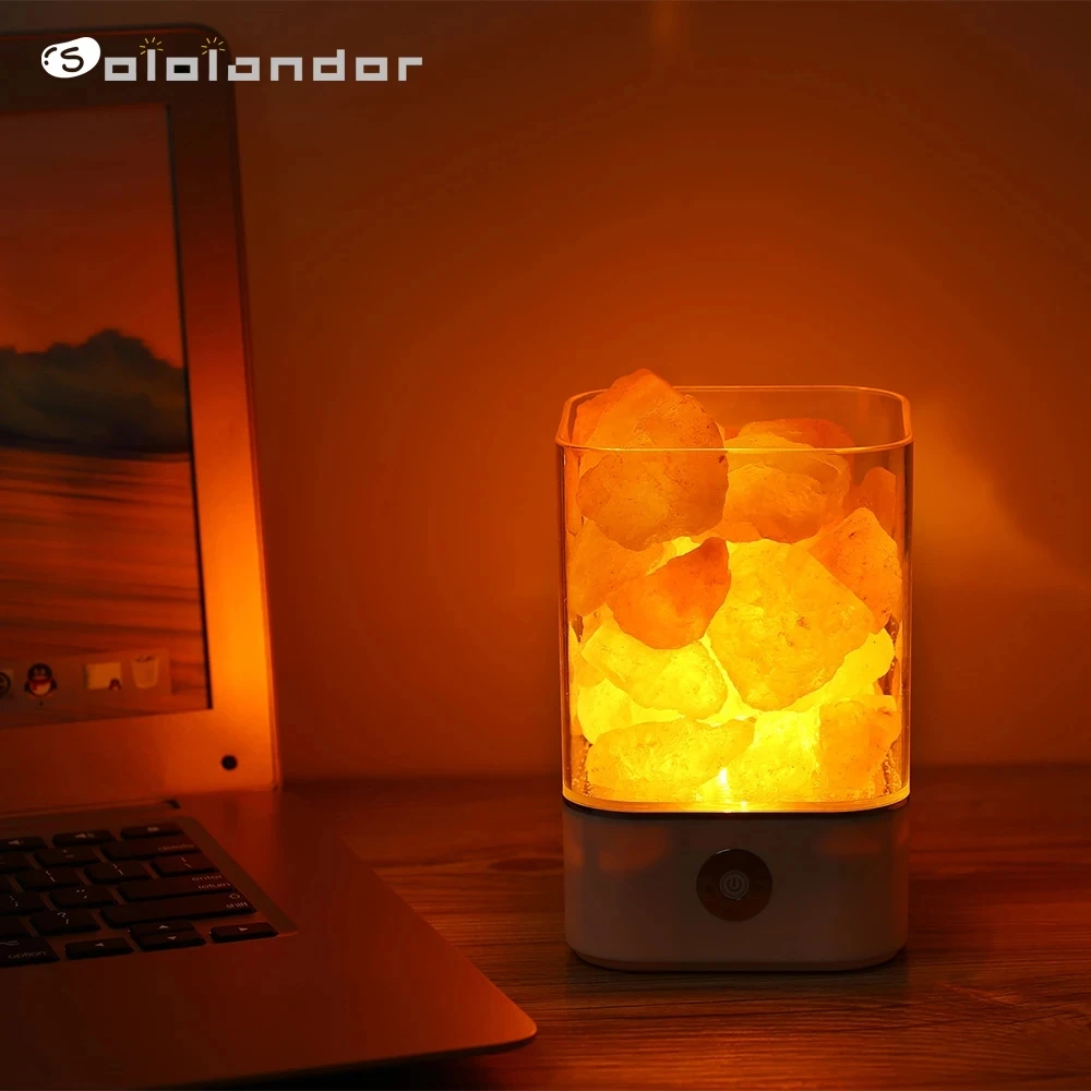 Sololandor Salt Lamp USB Crystal Light Himalayan Salt Lamp Natural Remote Control Glow Sleep Night Light Indoor Warm Light Decor
Sololandor Salt Lamp USB Crystal Light Himalayan Salt Lamp Natural Remote Control Glow Sleep Night Light Indoor Warm Light Decor