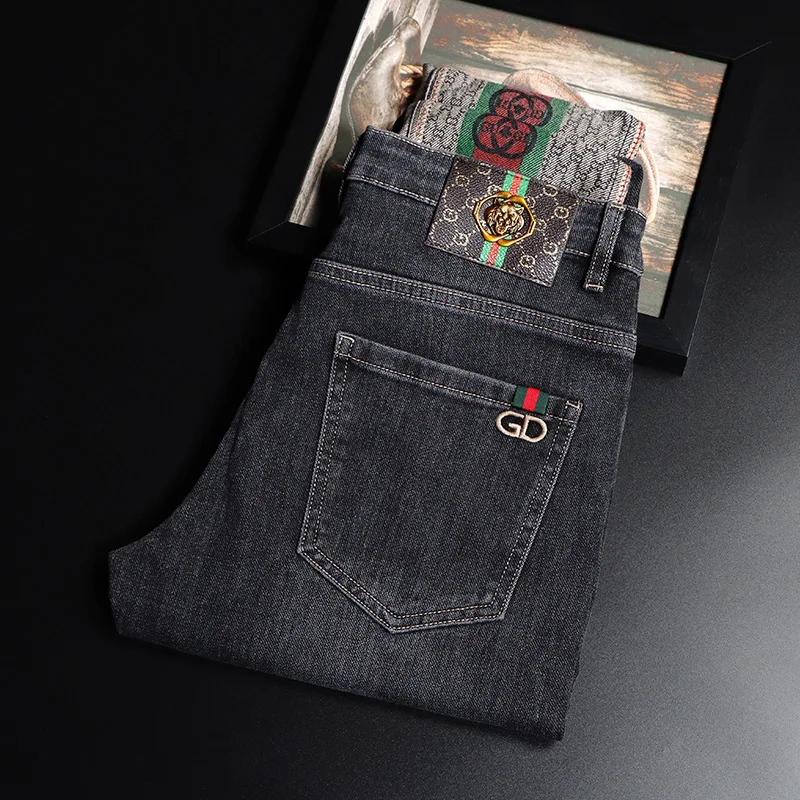 2022 High-end Light Luxury Jeans Men's Autumn New All-match Small Foot Casual Pants Men's Korean Style Slim Trend Trousers
2022 High-end Light Luxury Jeans Men's Autumn New All-match Small Foot Casual Pants Men's Korean Style Slim Trend Trousers