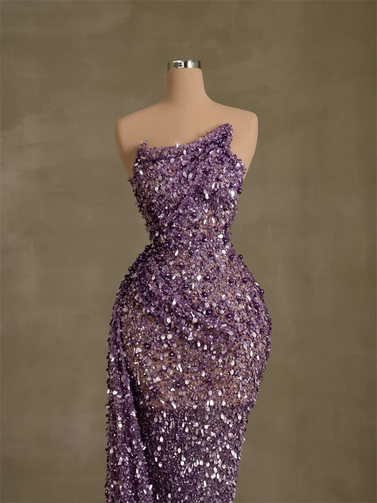 Trumpet/Mermaid Women Evening Dresses Elegant Strapless Sleeveless Back Lace Up Floor-Length Prom Dresses For Evening Party
Trumpet/Mermaid Women Evening Dresses Elegant Strapless Sleeveless Back Lace Up Floor-Length Prom Dresses For Evening Party