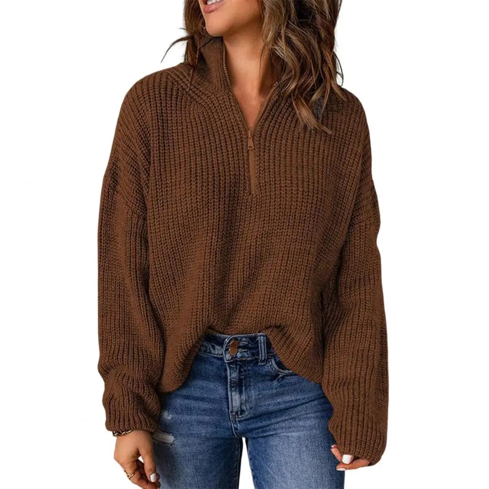 Classic Zipper Half Placket Cold Resistant Lady Autumn Winter Solid Warm Knitwear Jumper Knitted Sweater Women Knitwear 
Classic Zipper Half Placket Cold Resistant Lady Autumn Winter Solid Warm Knitwear Jumper Knitted Sweater Women Knitwear