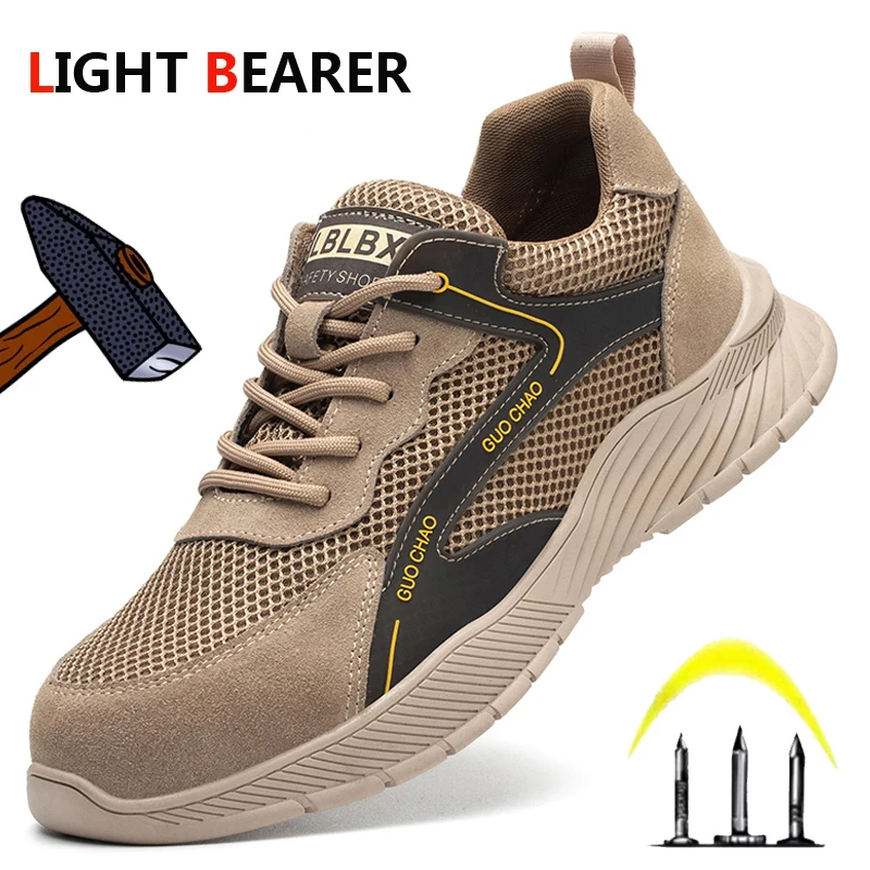 Work safety shoes lightweight breathable anti-smashing steel head anti-piercing construction sports boots for men and women
Work safety shoes lightweight breathable anti-smashing steel head anti-piercing construction sports boots for men and women