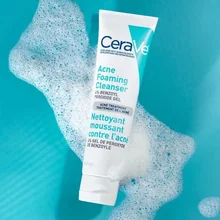 Original CeraVe Acne Foaming Cleanser 4% Benzoyl Peroxide Gel Remove Acne Face Wash Cleaning Niacinamide Skin Repair 150ML
