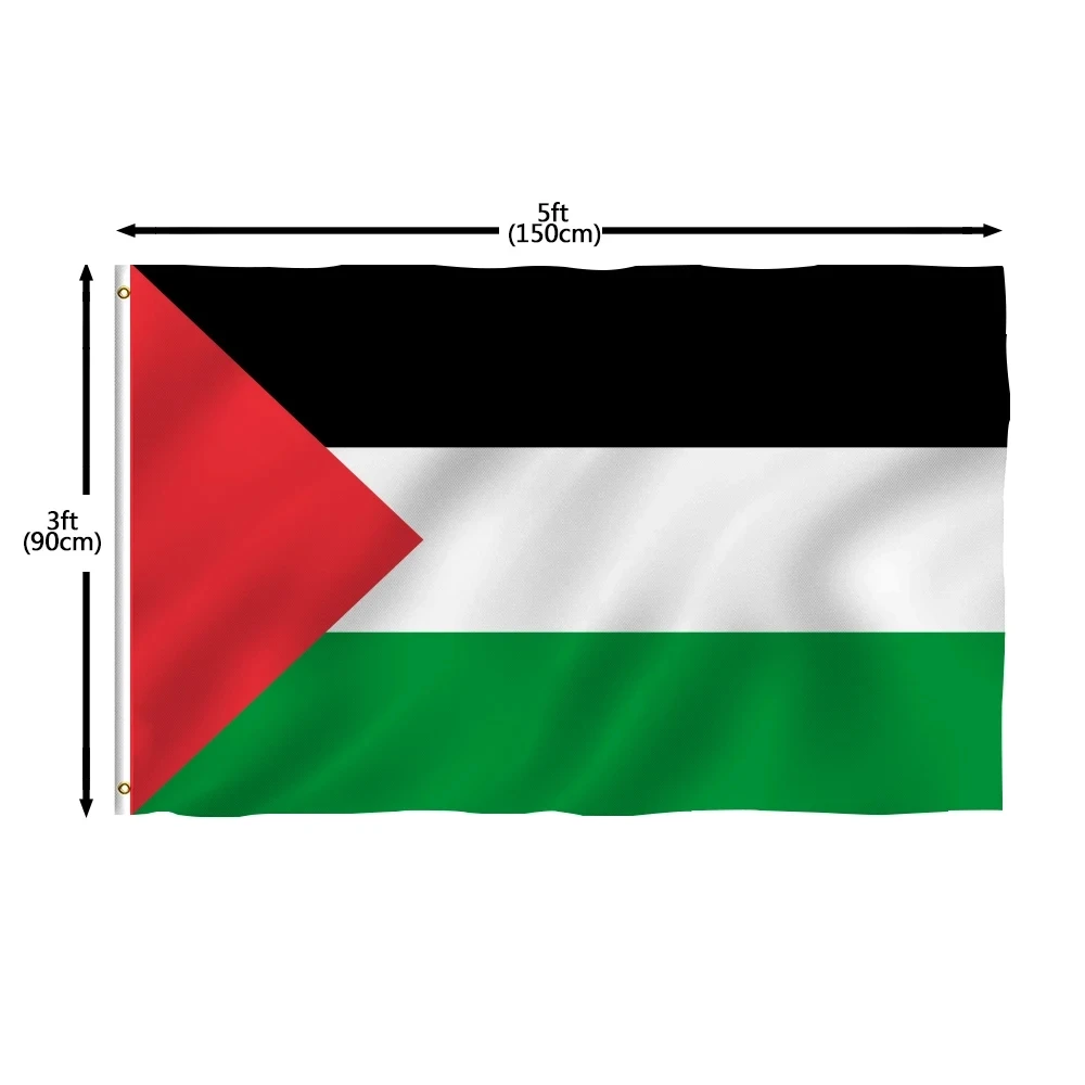 Флаг на заказ 90x15 0 см высококачественный полиэстер газа палестинский баннер флаг
