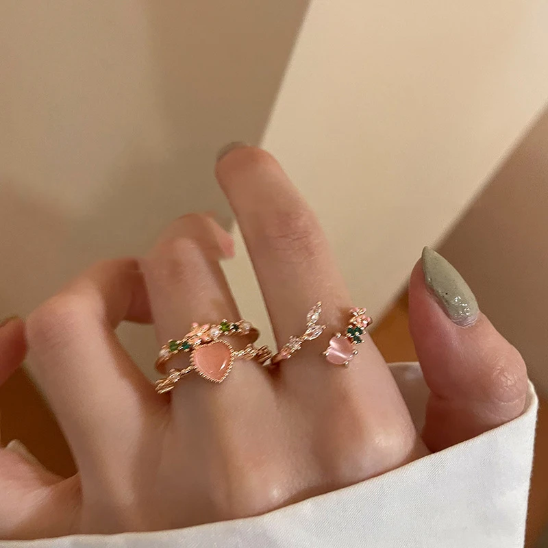 2022 Fashion Irregular Zircon Love Heart Flower Double Ring Women Romantic Pink Moonlight Adjustable Rings Party Jewelry Gifts
2022 Fashion Irregular Zircon Love Heart Flower Double Ring Women Romantic Pink Moonlight Adjustable Rings Party Jewelry Gifts