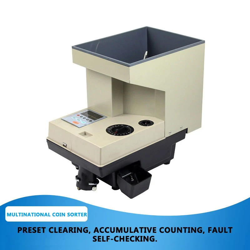 

110v 220v Electronic Automatic Coin Sorter Money Counter Coin Counting Machine Counting Range 1-999 Pieces YT-618