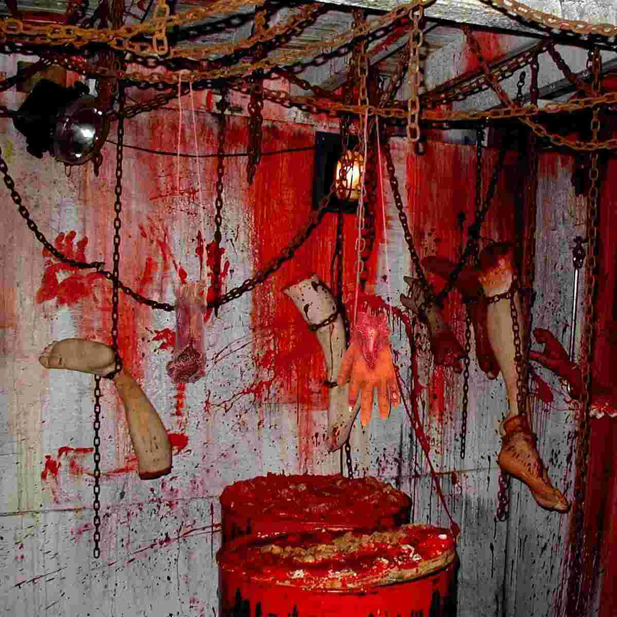 

Tricky Props Broken Hand Hanging Creepy Organ Pendant Haunted House Scene Decor Halloween Bar Party Plastic Hangers
