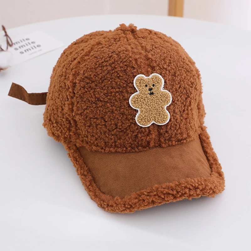 Cute Plush Children's Baseball Cap Adjustable Boy Girl Winter Cap Bicolor Kids Snapback Hat with BEAR Label
Cute Plush Children's Baseball Cap Adjustable Boy Girl Winter Cap Bicolor Kids Snapback Hat with BEAR Label
