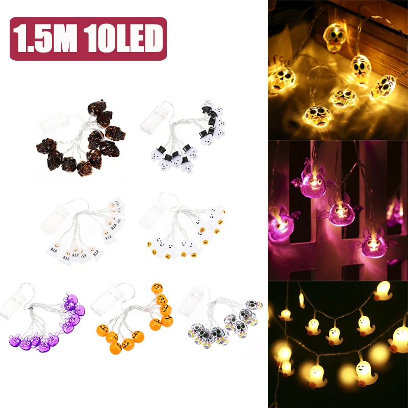 1.5m Skeleton Battery String Lights Battery Powered 10led Halloween Lights String Lightweight ABS for Halloween Atmosphere Decor
1.5m Skeleton Battery String Lights Battery Powered 10led Halloween Lights String Lightweight ABS for Halloween Atmosphere Decor