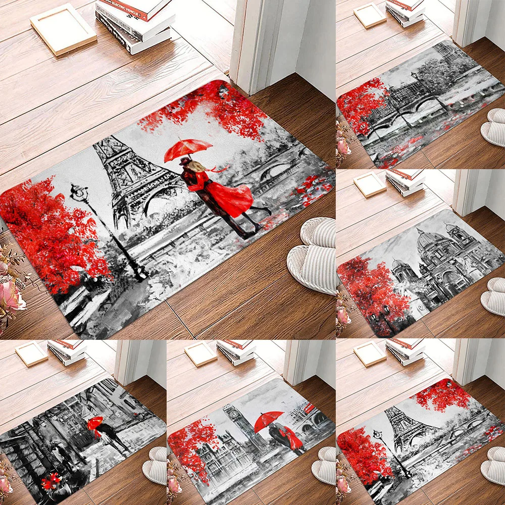 Customizable Nordic Style Non-slip Indoor Floor Mat Bedroom Home Decoration Rug Retro Oil Painting Paris Street Living Room Rug
Customizable Nordic Style Non-slip Indoor Floor Mat Bedroom Home Decoration Rug Retro Oil Painting Paris Street Living Room Rug
