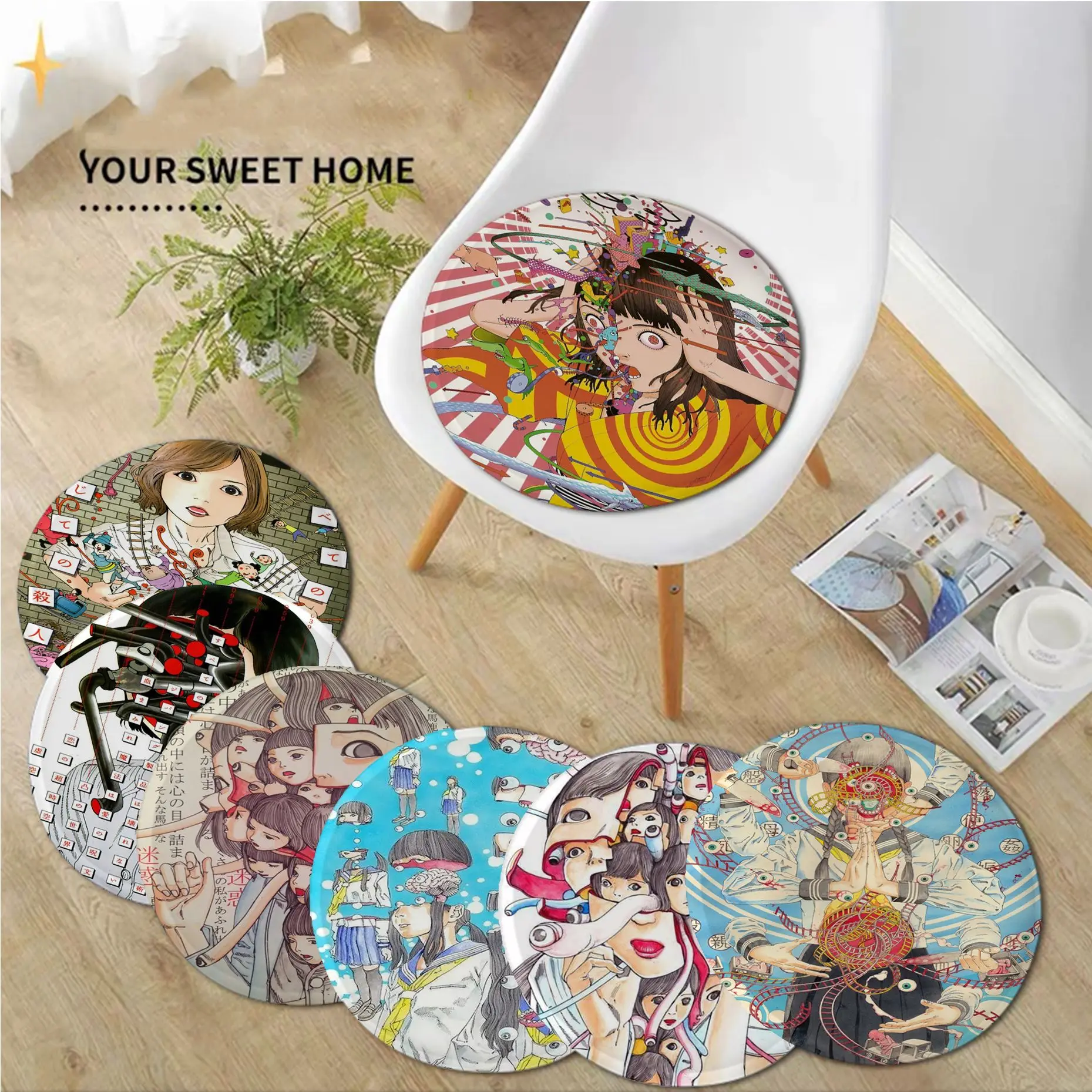 Shintaro Kago Horror Comic Round Seat Cushion Office Dining Stool Pad Sponge Sofa Mat Non-Slip Outdoor Garden Cushions
Shintaro Kago Horror Comic Round Seat Cushion Office Dining Stool Pad Sponge Sofa Mat Non-Slip Outdoor Garden Cushions