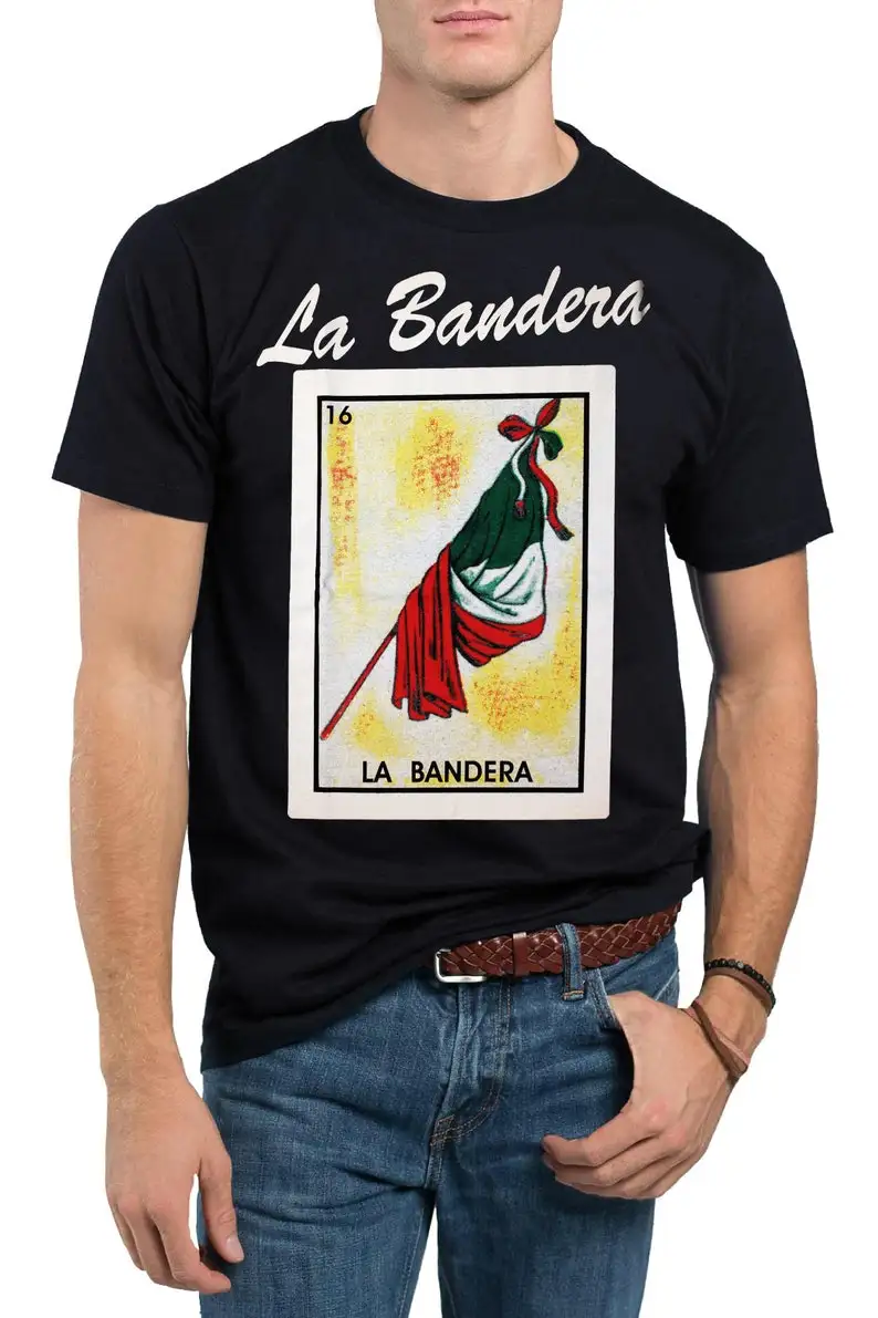 Футболка La Bandera с мексиканским бинго, новинка, забавная семейная черная футболка, новинка
Футболка La Bandera с мексиканским бинго, новинка, забавная семейная черная футболка, новинка