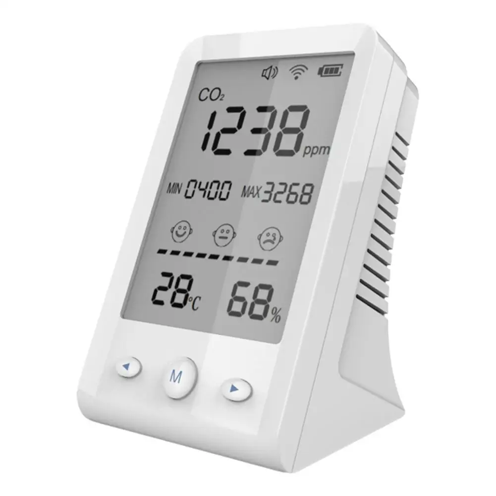 CO2 Meter Digital Temperature Humidity Sensor Tester Air Quality Monitor Carbon Dioxide Detector Home Office
CO2 Meter Digital Temperature Humidity Sensor Tester Air Quality Monitor Carbon Dioxide Detector Home Office