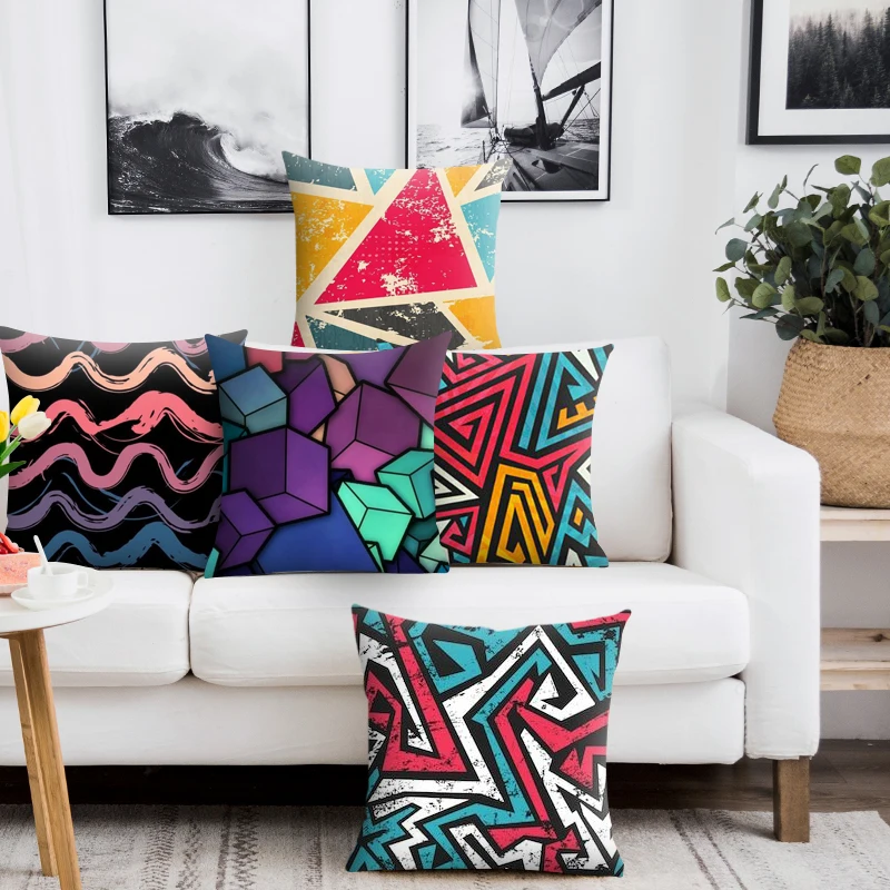 Colourful Geometric Pattern Decorative Pillow Case 45*45cm Decor Home Family Sofa Cushion Cover Polyester Throw Pillow Covers
Colourful Geometric Pattern Decorative Pillow Case 45*45cm Decor Home Family Sofa Cushion Cover Polyester Throw Pillow Covers