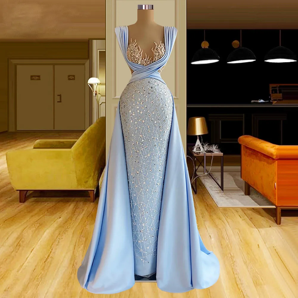 Formal Elegant Blue Beaded Evening Dresses Long Birthday Celebrity Dress 2022 Arabic Dubai Mermaid Prom Dress Vestidos De Festa
Formal Elegant Blue Beaded Evening Dresses Long Birthday Celebrity Dress 2022 Arabic Dubai Mermaid Prom Dress Vestidos De Festa