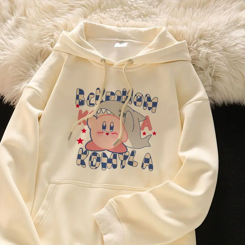 Kawaii Kirby Anime Hobby Women's Sweatshirt Autumn and Winter New Style Velvet Hooded Long-Sleeved Coat Tops Couple Style
Kawaii Kirby Anime Hobby Women's Sweatshirt Autumn and Winter New Style Velvet Hooded Long-Sleeved Coat Tops Couple Style