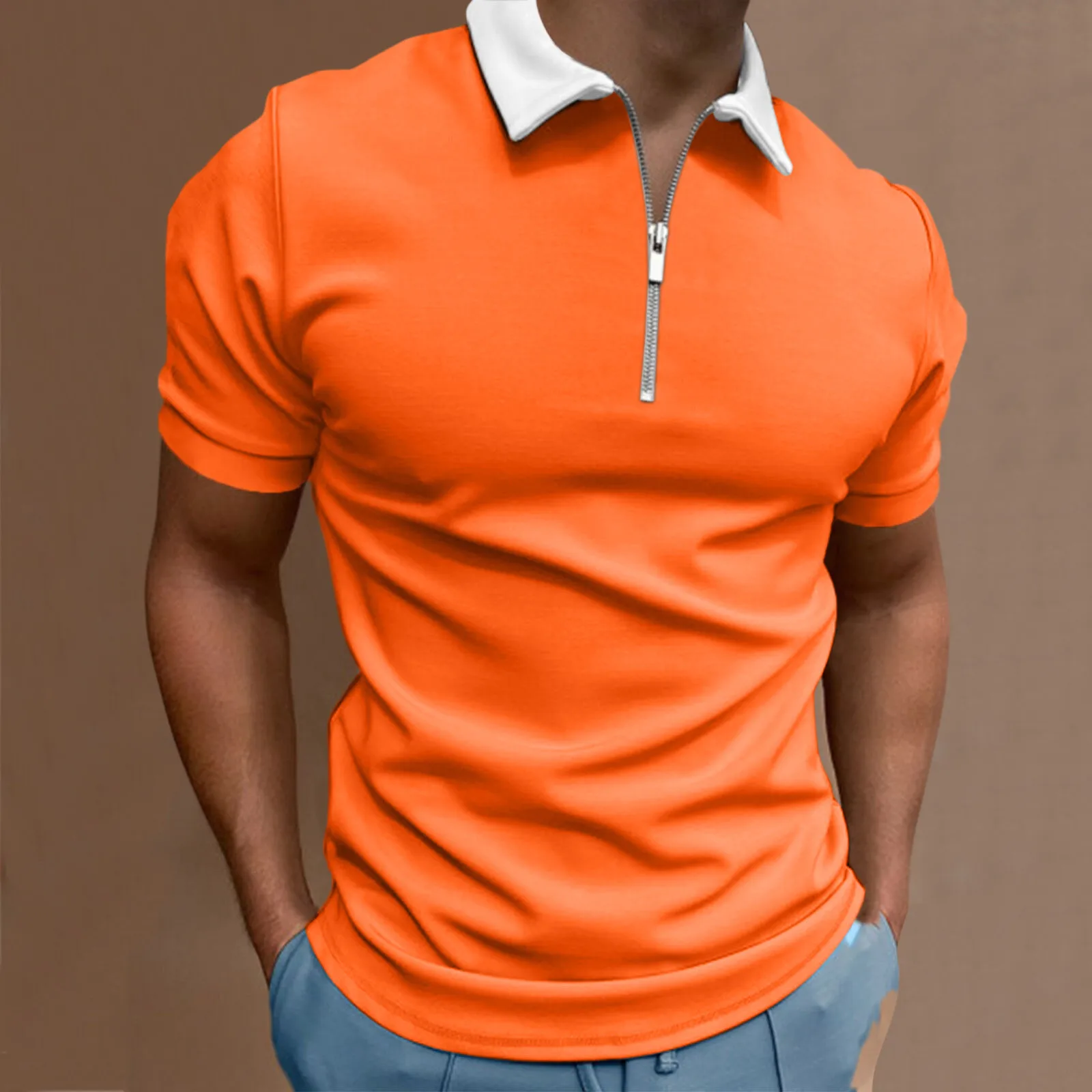 Men Casual Soild Zipper Top Shirt Turn Down Collar Blouse Short Sleeve Top Shirt Fashion Casual Shirt Toddler Slipper Size 10 
Men Casual Soild Zipper Top Shirt Turn Down Collar Blouse Short Sleeve Top Shirt Fashion Casual Shirt Toddler Slipper Size 10
