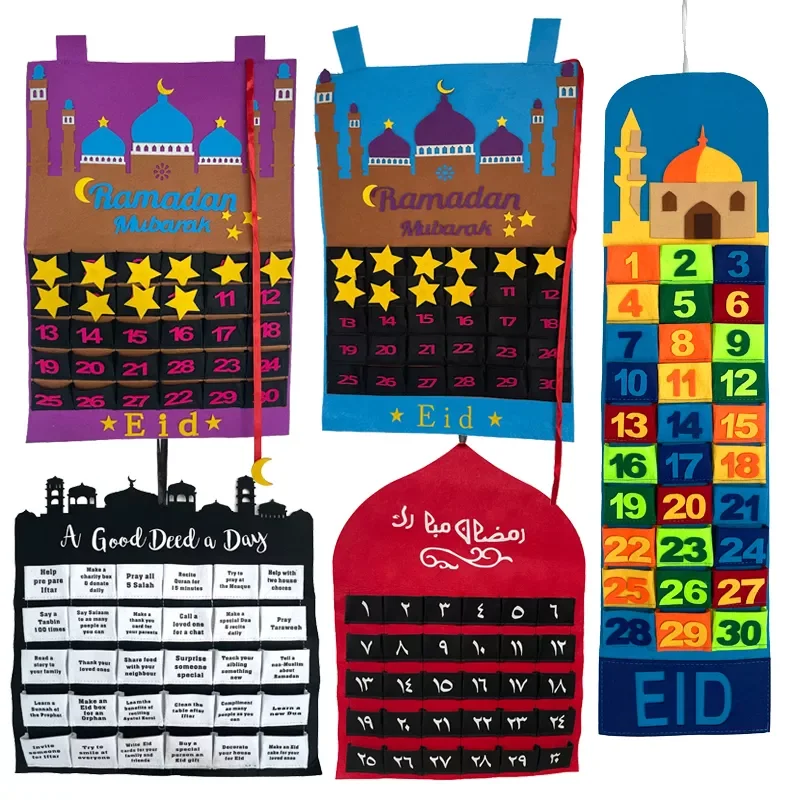 Ramadan Mubarak 30days Advent Calendar Eid Mubarak Hanging Felt Countdown Calendar Ramadan Decorations for Home Eid gifts
Ramadan Mubarak 30days Advent Calendar Eid Mubarak Hanging Felt Countdown Calendar Ramadan Decorations for Home Eid gifts