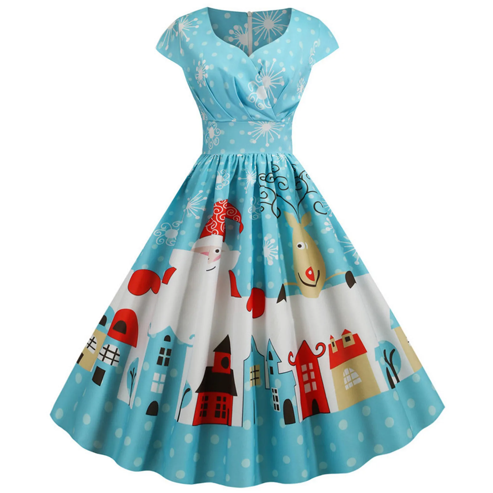 1950s Sleeve Evening Housewife Vintage Christmas Dress Prom Party Women Short Women's Dress Rose Skater Dress
1950s Sleeve Evening Housewife Vintage Christmas Dress Prom Party Women Short Women's Dress Rose Skater Dress