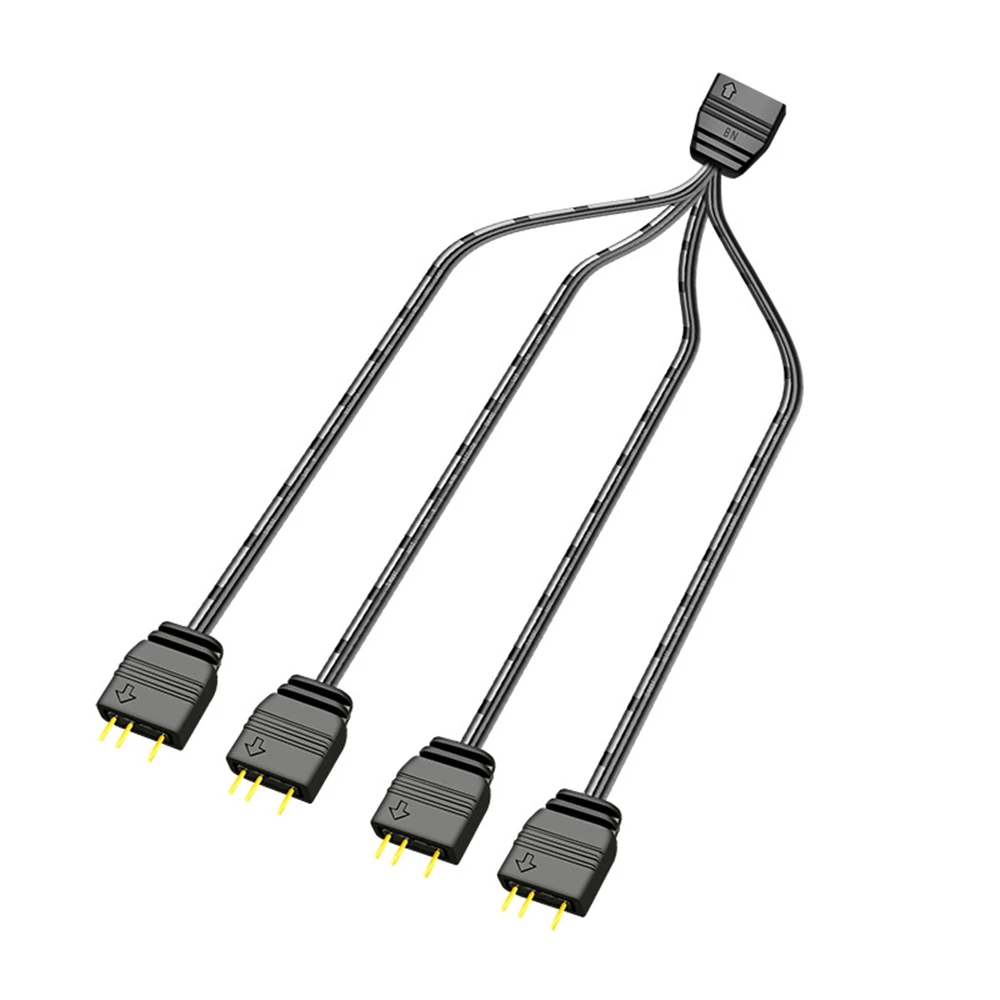 ARGB Splitter 5V 3 Pin 1 to 4 Universal 33.5cm Mainboard ARGB Extension Cable for Desktop
ARGB Splitter 5V 3 Pin 1 to 4 Universal 33.5cm Mainboard ARGB Extension Cable for Desktop