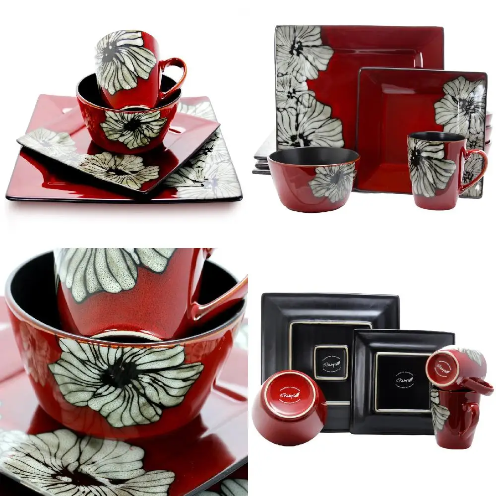 . 16-Piece Beautiful, Colorful Porcelain Dinnerware Set of 4 - Variety of Vibrant Plates.
. 16-Piece Beautiful, Colorful Porcelain Dinnerware Set of 4 - Variety of Vibrant Plates.